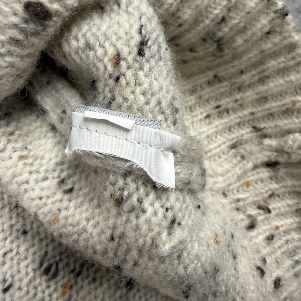 Madewell Donegal Button Sleeve Sweater Dress Womens XL Snow Wool Blend J9305 - Picture 7 of 9
